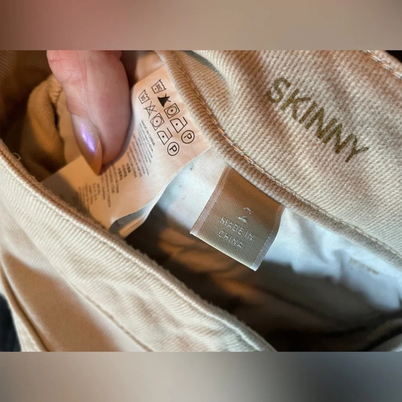 Michael Kors Zipper Pocket Detail Logo Skinny Jeans size 2 - Khaki - Picture 5 of 6